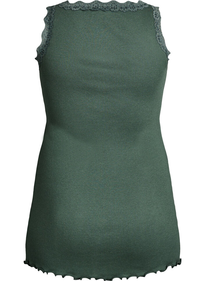 Topp med blondekant, Gr&oslash;nn, Packshot image number 1