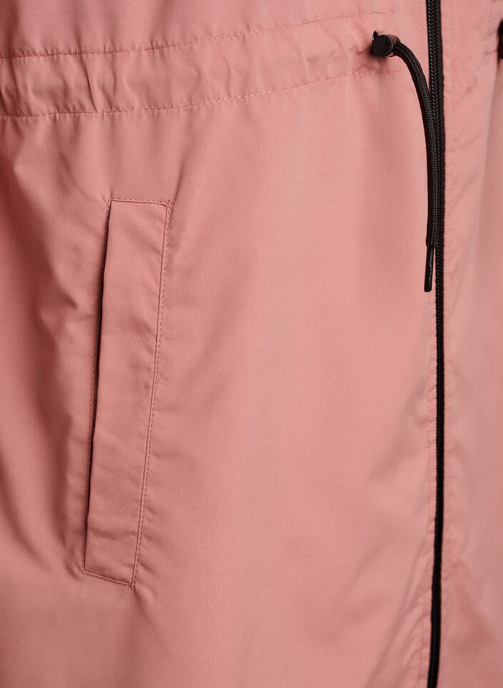 FLASH - Vannavst&oslash;tende parkas med hette, Rosa, Packshot image number 3