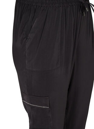 Løse bukser med store lommer, Black, Packshot image number 3