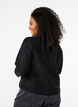 Boucle-jakke med lommer og dekorative knapper, Black, Model image number 1