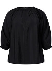 A-formet viskose bluse med 3/4-ermer