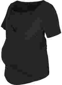 Kortermet T-skjorte til gravide i bomull