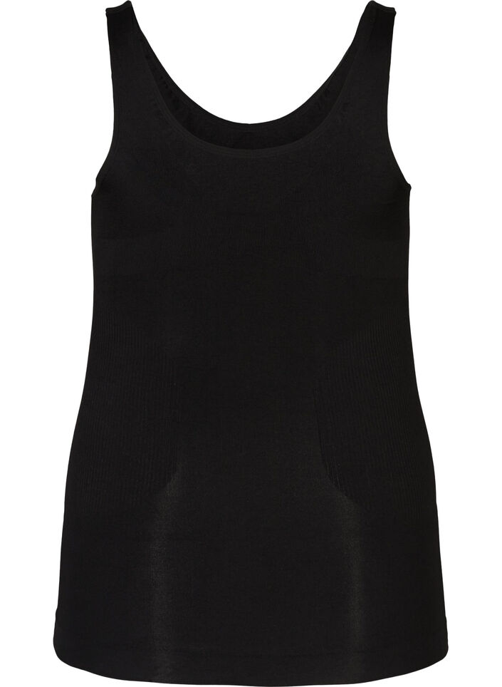 Shapewear topp med brede stropper, Black, Packshot