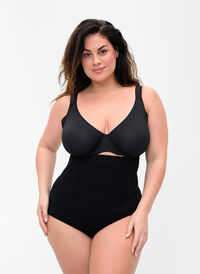 Shapewear truse med høyt liv, Black, Model