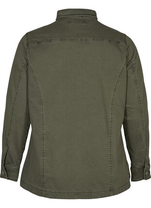 Kort jakke i bomull, Army Green, Packshot image number 1