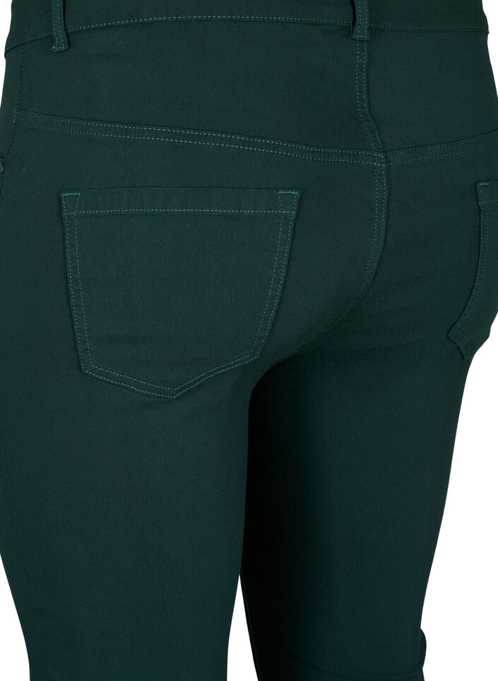 Slim fit bukser med lommer, Gr&oslash;nn, Packshot image number 3