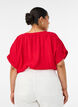 Viskosebluse med knapper og tekstur, R&oslash;d, Model image number 2