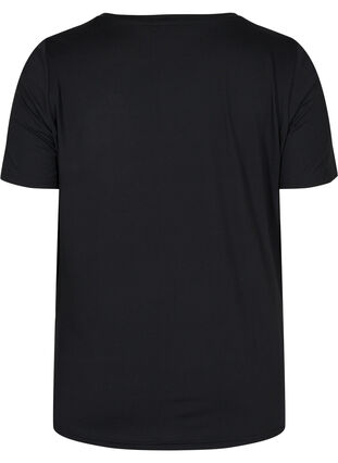 T-skjorte til trening for gravide, Black, Packshot image number 1
