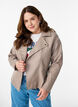 Bikerjakke i imitert skinn, Beige, Model image number 0