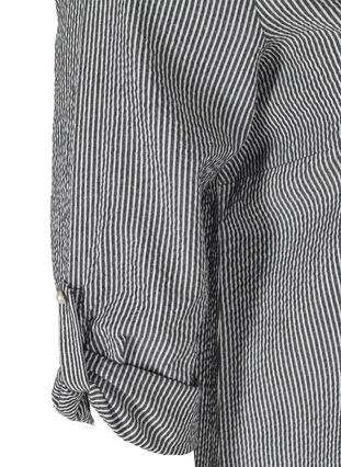 Stripete bomullskjole, Black Stripe, Packshot image number 3