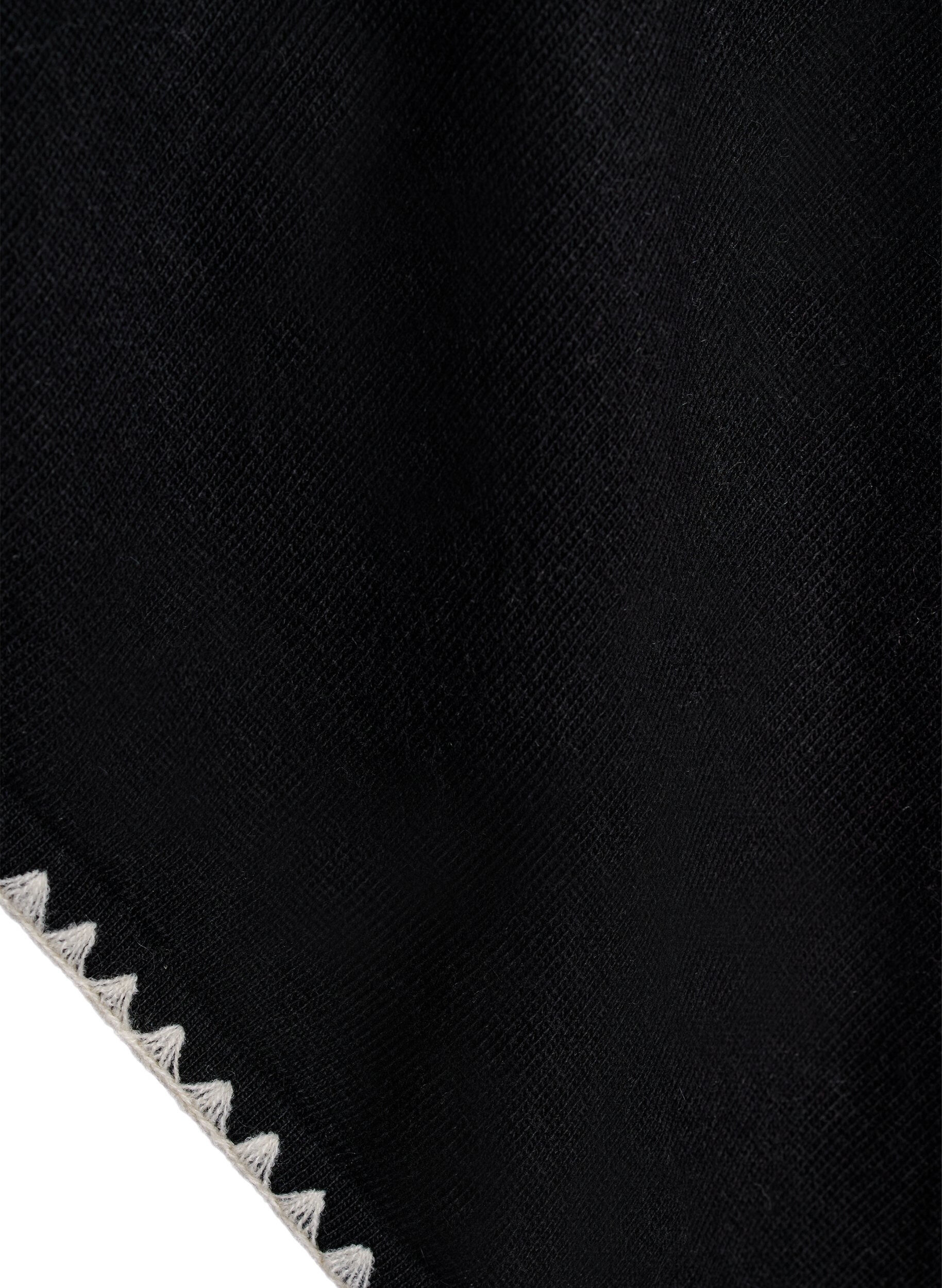 ZizziFinstrikket poncho, Svart, Packshot image number 3