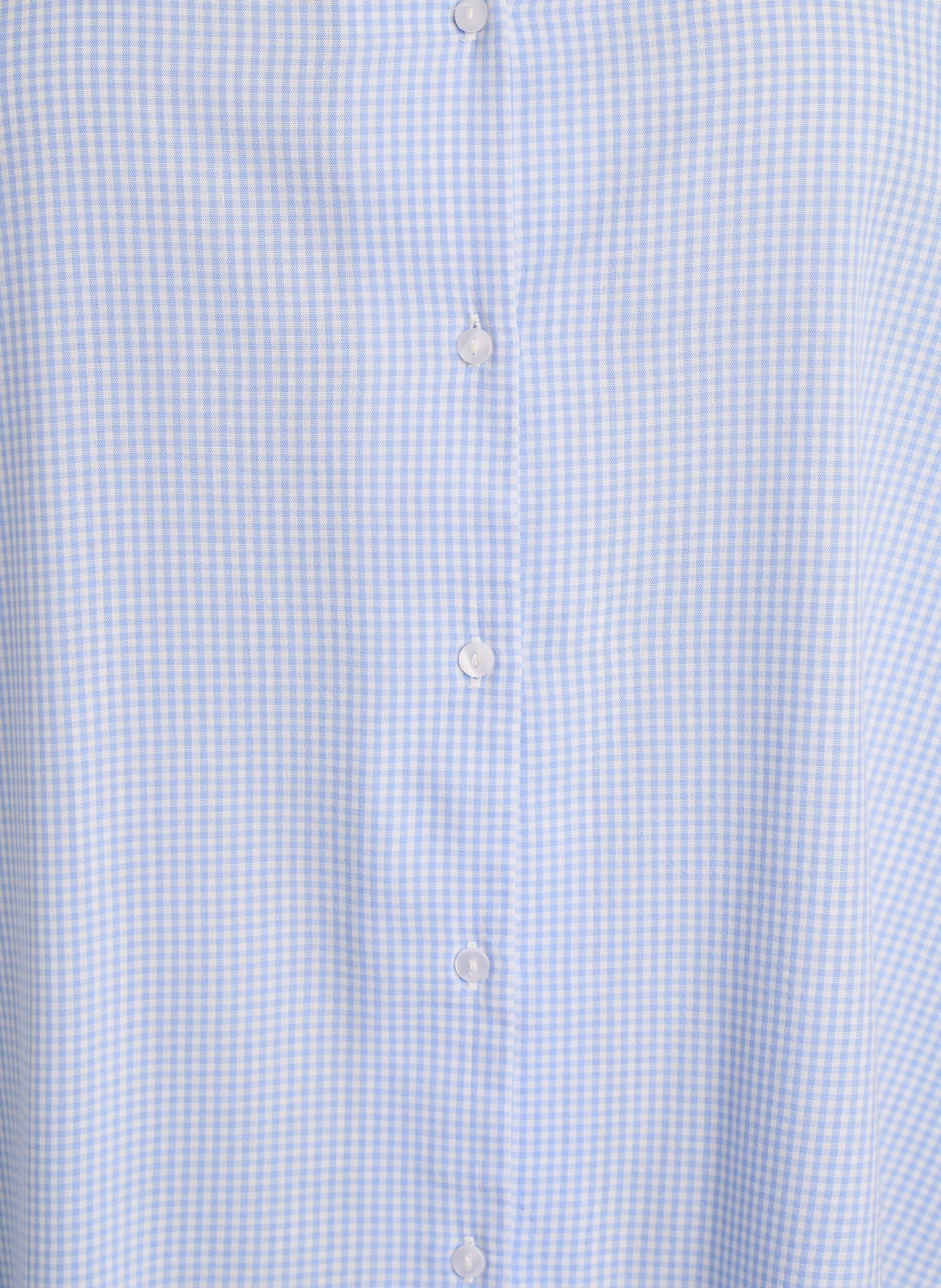 Zizzi Rutete tunika med 3/4 ermer, Bl&aring;, Packshot image number 2