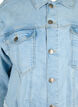 Kort dongerijakke med detaljer med slitasje, Light Blue Denim, Packshot image number 2