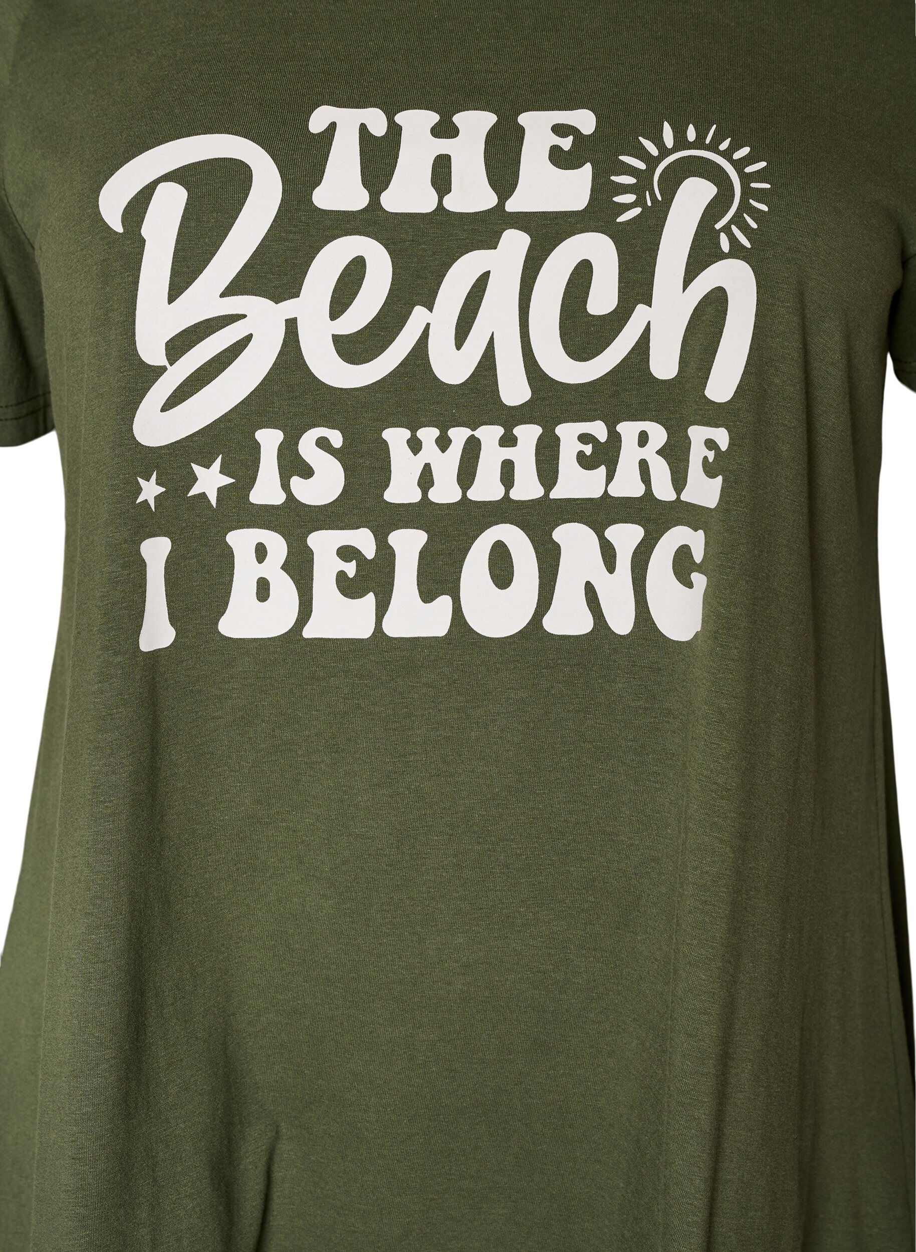 ZizziT-skjorte med rund hals og A-linje form, Gr&oslash;nn, Packshot image number 2