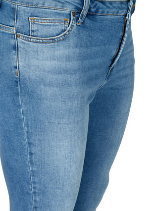 Ekstra slim Nille jeans med høyt liv, Light blue denim, Packshot image number 2