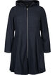 Rutete kåpe med ull, Dark Grey Melange, Packshot image number 0