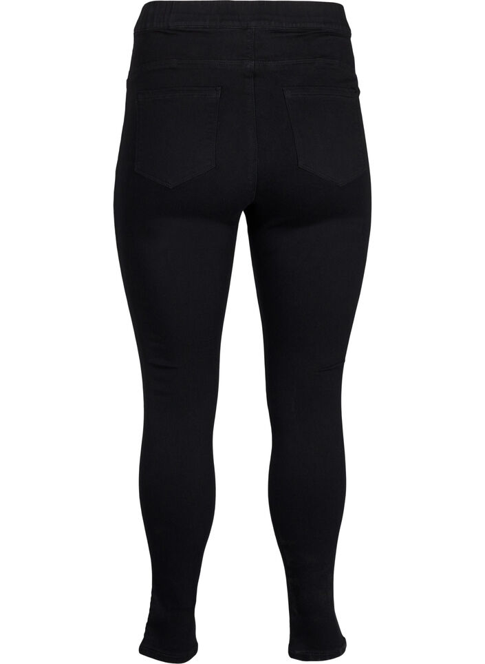 Jeggings med h&oslash;y midje, Svart, Packshot image number 1