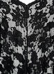 Langermet bluse med blondekant og V-hals, Black, Packshot image number 2
