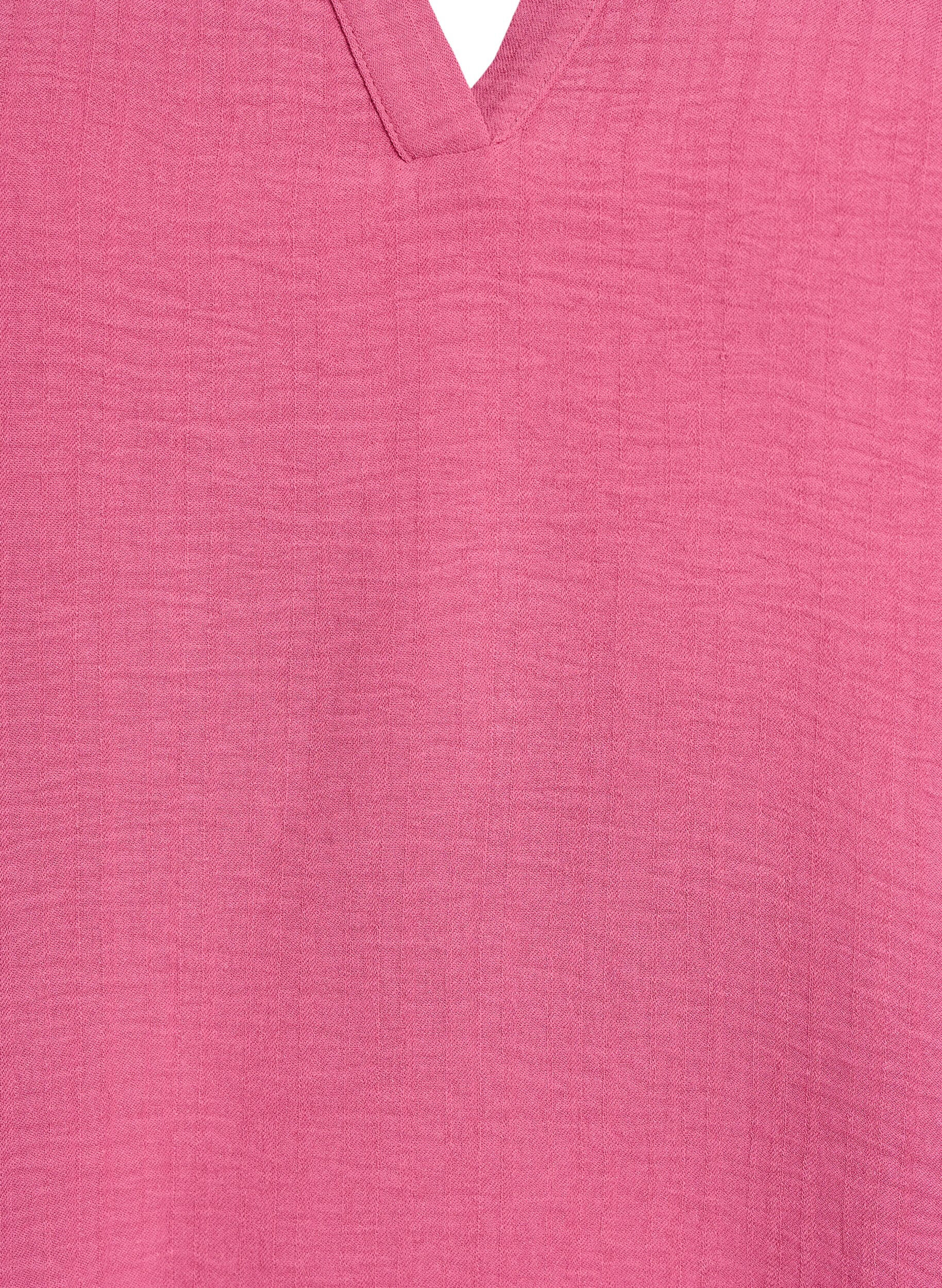 Zizzi L&oslash;s bluse med korte ermer, R&oslash;d, Packshot image number 2