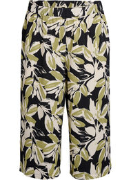 Culottebukser med mønster, Black Green Flower