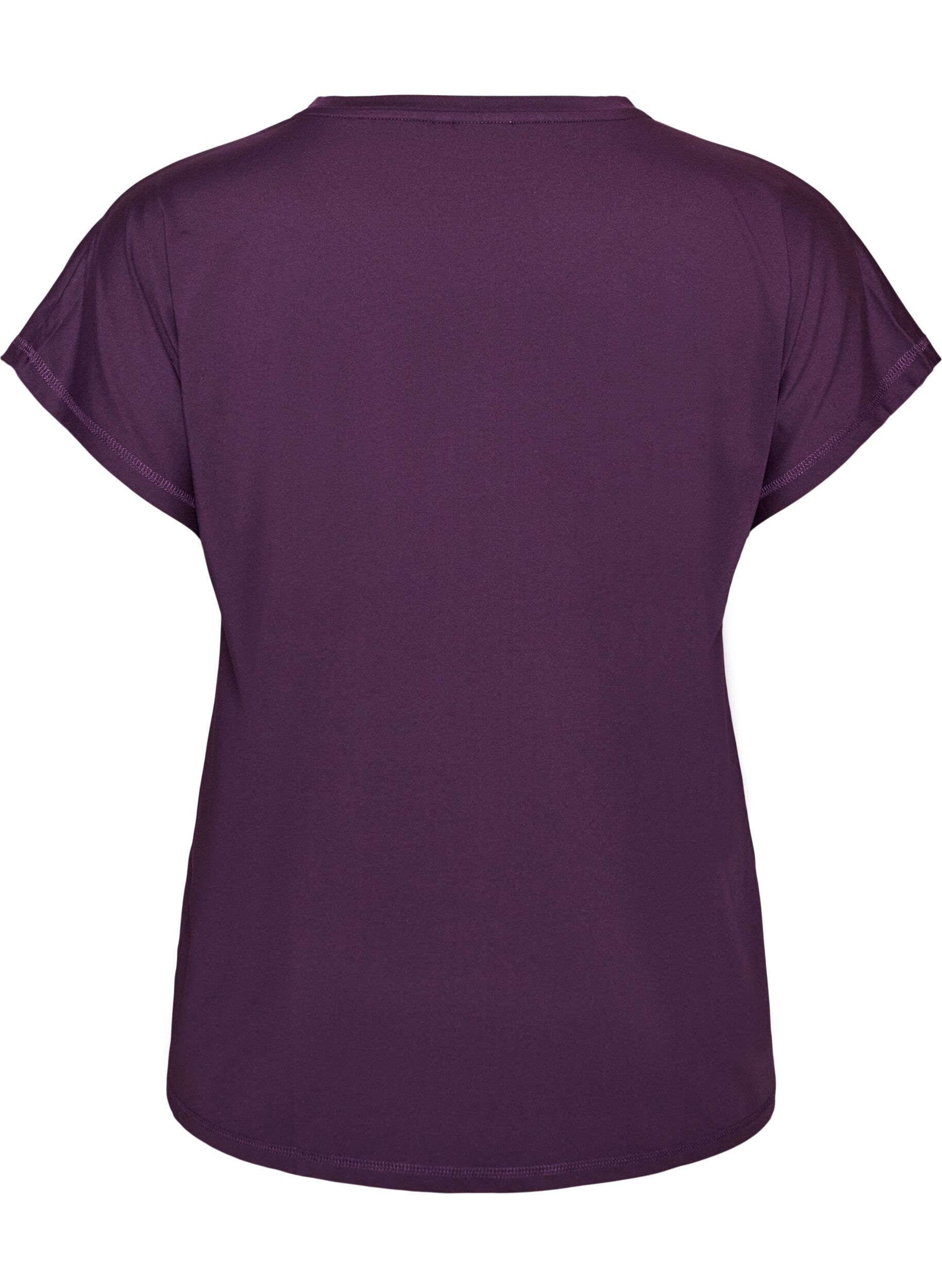 ZizziEnsfarget trenings-T-skjorte, Lilla, Packshot image number 1