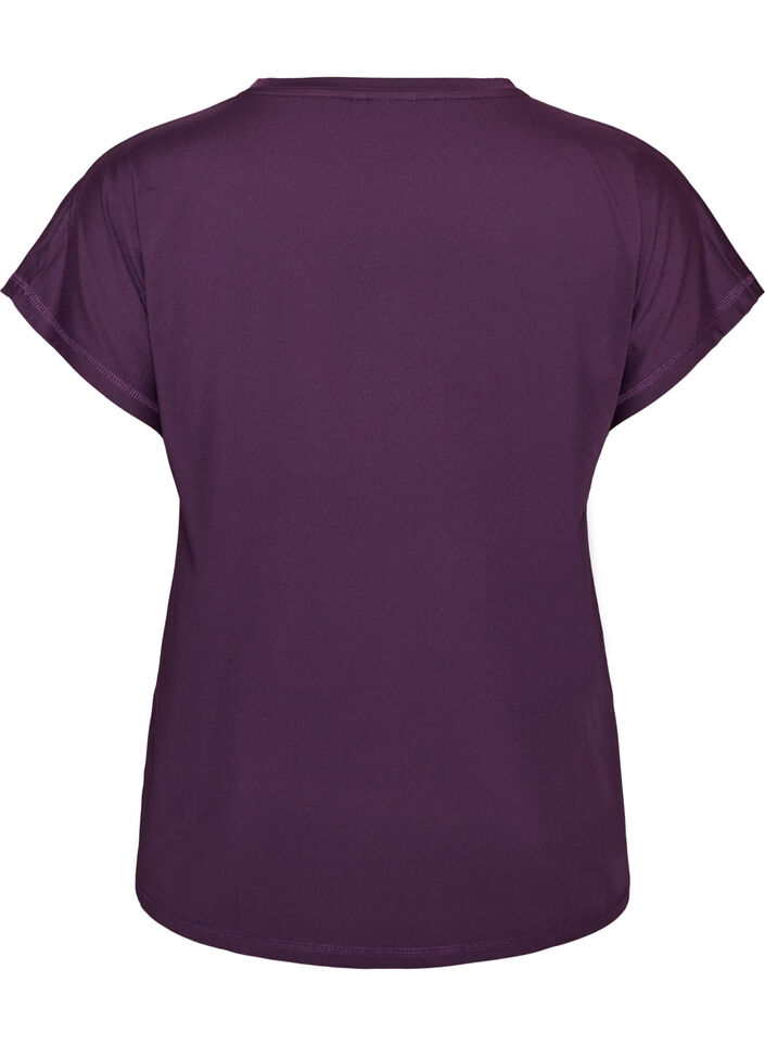 Ensfarget trenings-T-skjorte, Lilla, Packshot image number 1