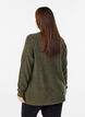 Melert strikkebluse med rund hals, Gr&oslash;nn, Model image number 2
