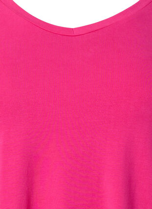 Ensfarget basis T-skjorte i bomull, Beetroot Purple, Packshot image number 2