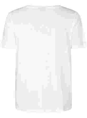 Kortermet T-skjorte med A-form, Bright White, Packshot image number 1