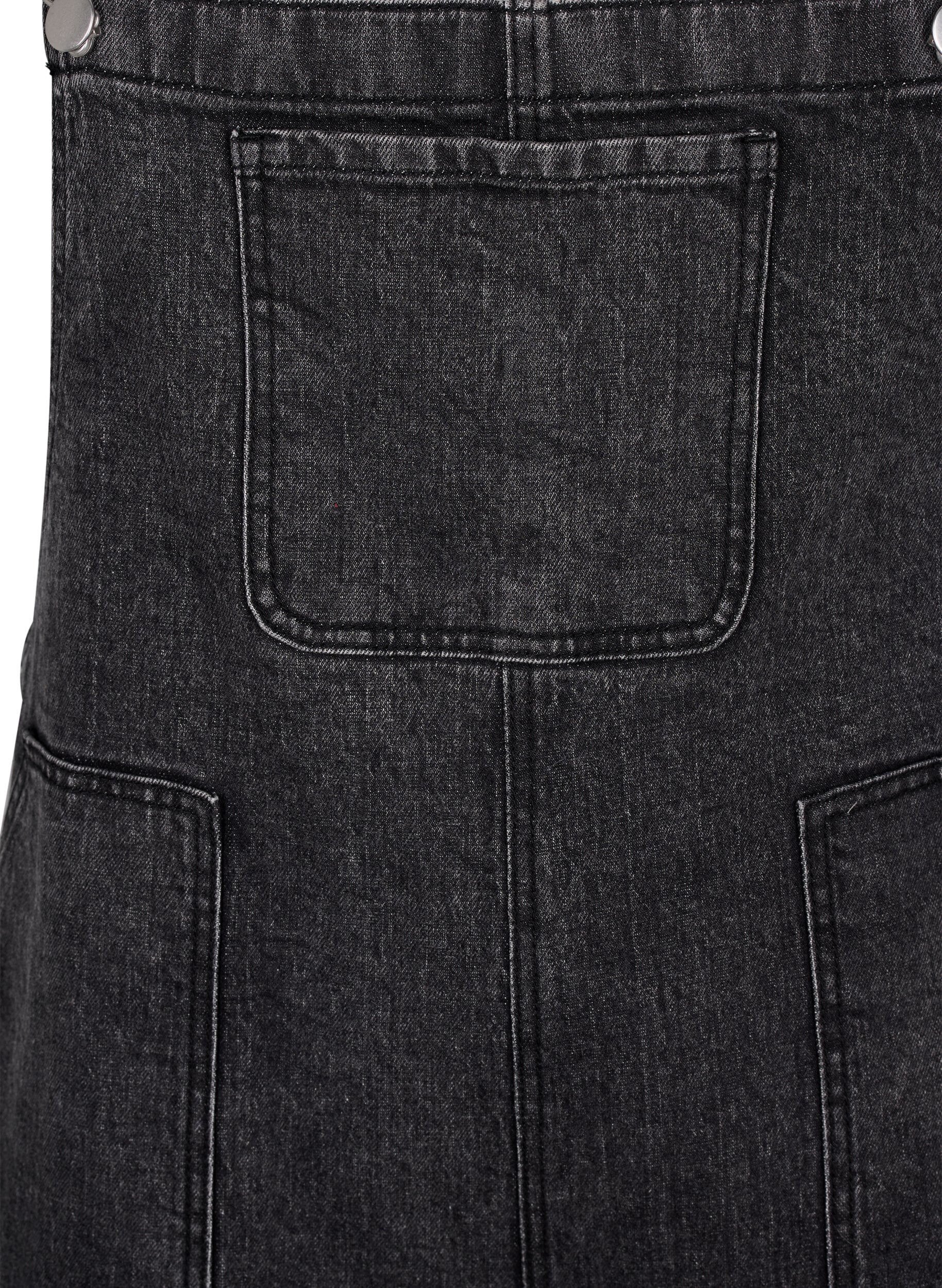 Zizzi Denimoveraller, Dark Grey Denim, Packshot image number 2