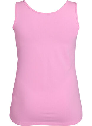 Zizzi Ensfarget basic topp i bomull, Rosa, Packshot image number 1