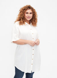 Kortermet skjorte med knapper, Off-White, Model