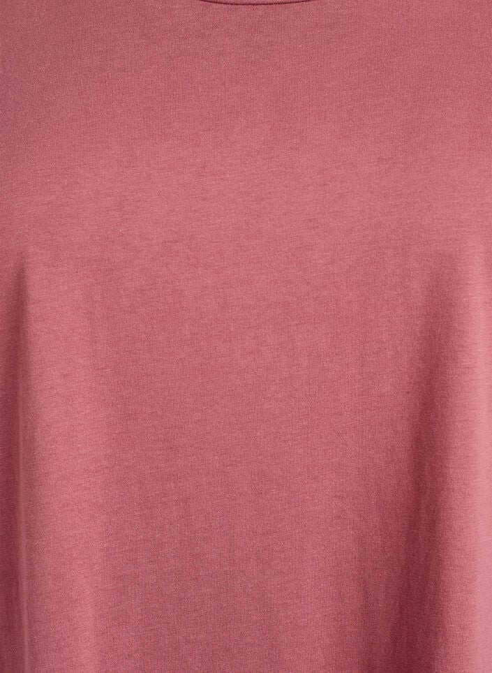 Kortermet t-skjorte i en bomullsblanding, Rosa, Packshot image number 2