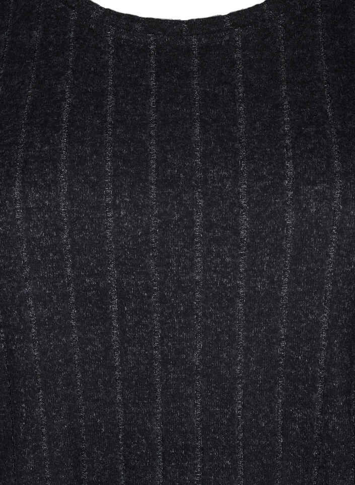 Løs bluse med 3/4-ermer, Svart, Packshot image number 2