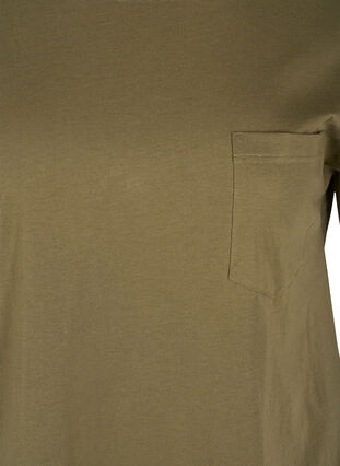 T-skjorte med brystlomme i organisk bomull, Ivy Green, Packshot image number 2