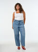 Kiana jeans med straight fit og h&oslash;y midje, Bl&aring;, Model image number 0