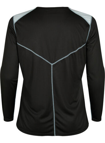Color block skiundertrøye, Black w. Gray Mist, Packshot image number 1