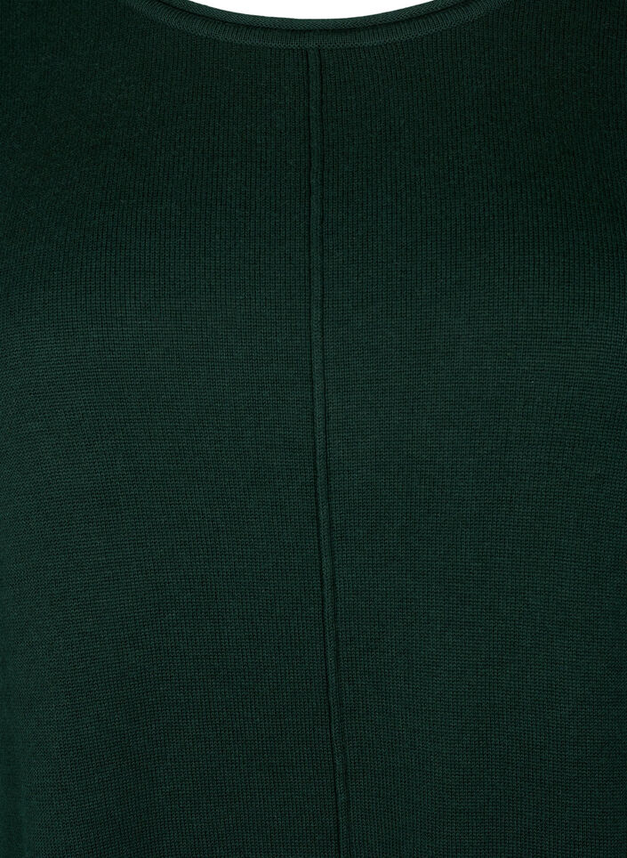 Strikket bluse i bomull og viskoseblanding, Gr&oslash;nn, Packshot image number 2