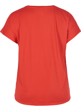 Ensfarget t-skjorte til trening, Flame Scarlet, Packshot image number 1