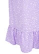 Ensfarget slå-om-kjole med korte ermer, Lilla, Packshot image number 3