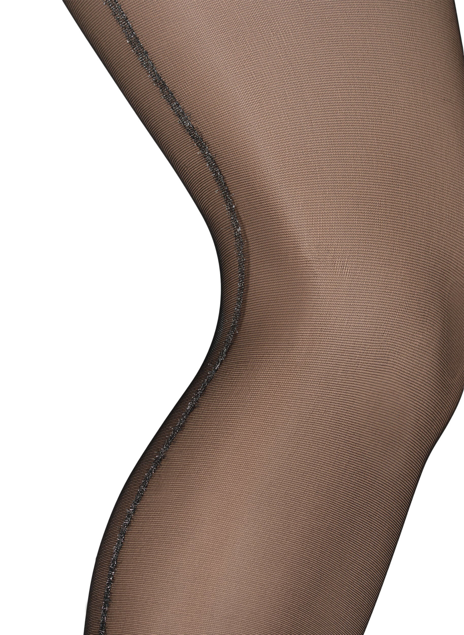 Zizzi  Tights i 20 denier med lurexs&oslash;m p&aring; bak, Black, Packshot image number 1
