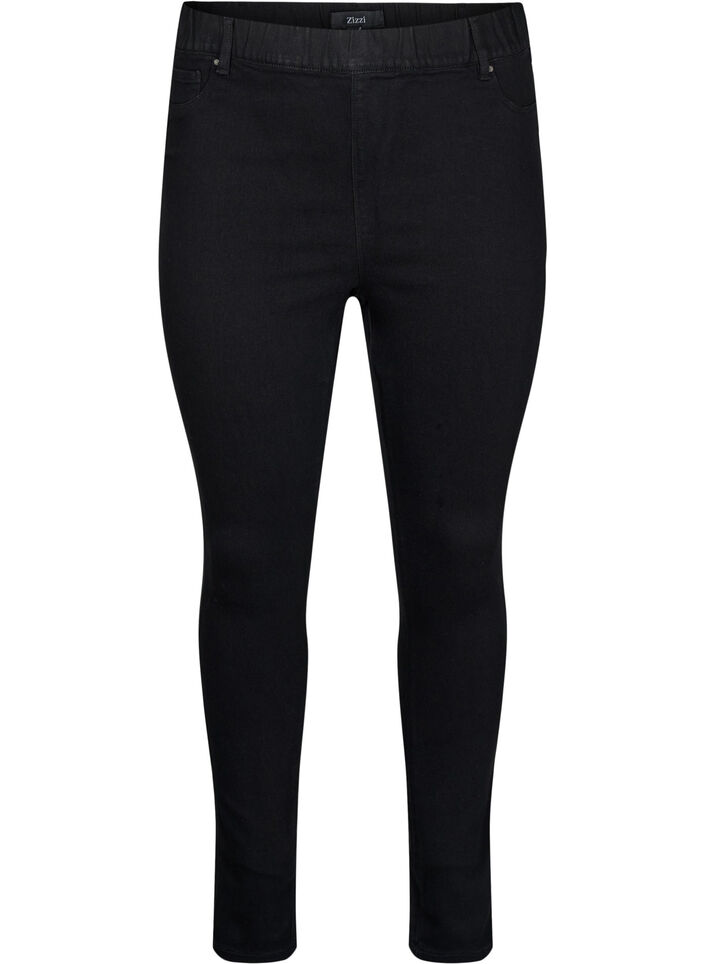 Jeggings med h&oslash;y midje, Svart, Packshot image number 0