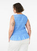 Smock-topp med b&aring;thals og peplum-fald, Bl&aring;, Model image number 2