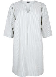 Stripete kjole med trekvartlange ermer, Blue Stripe