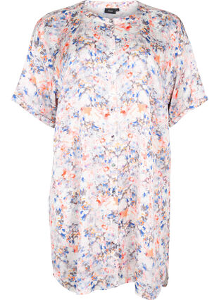 Skjortekjole med mønster og knappelukning, B.White graphic AOP, Packshot image number 0