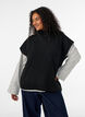 Strikket vest med h&oslash;y hals, Svart, Model image number 0
