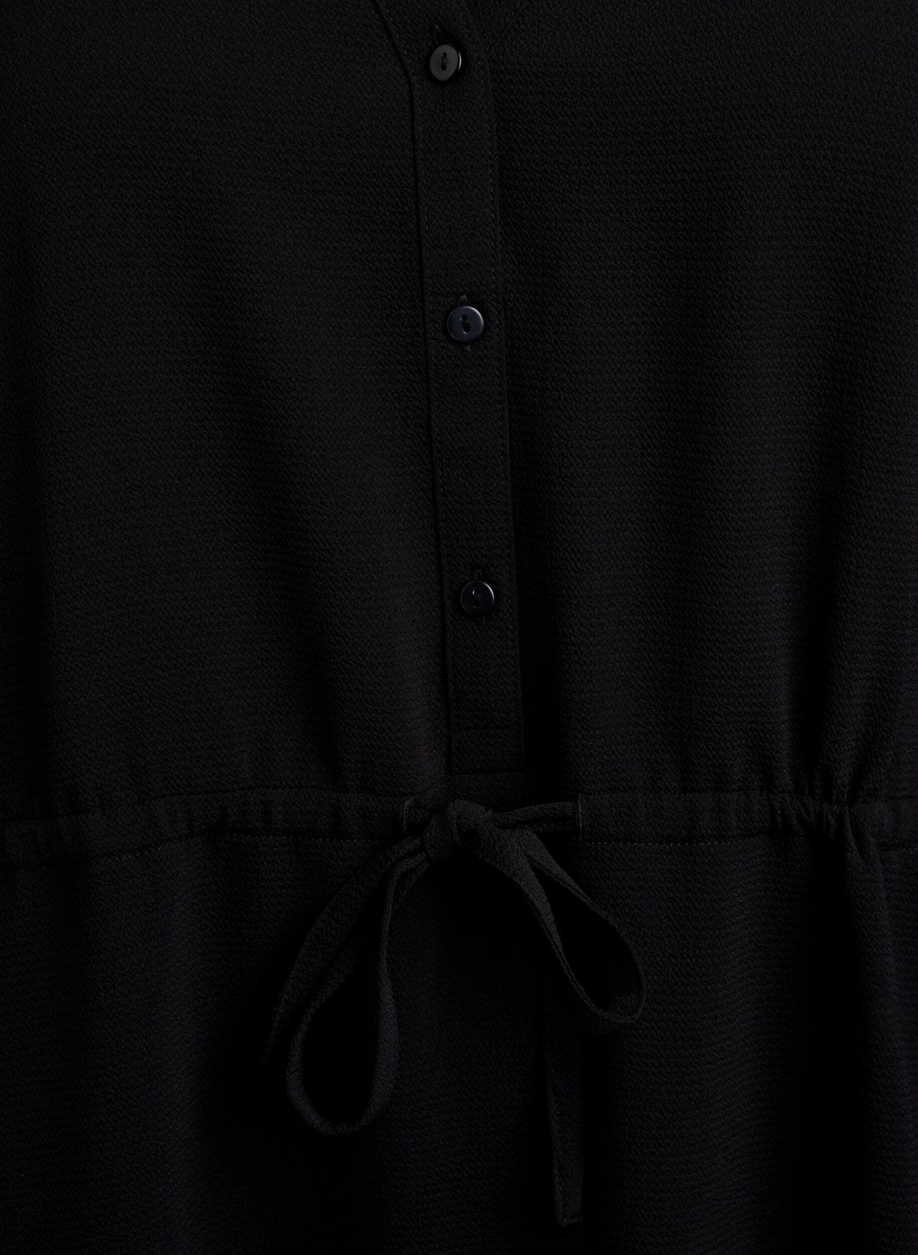 Zizzi Knelang kjole med knytebelte, Svart, Packshot image number 2