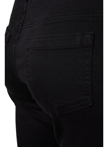 Ellen bootcut jeans med høyt liv, Black, Packshot image number 3