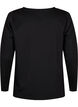Bluse med struktur i A-snitt, Black, Packshot image number 1