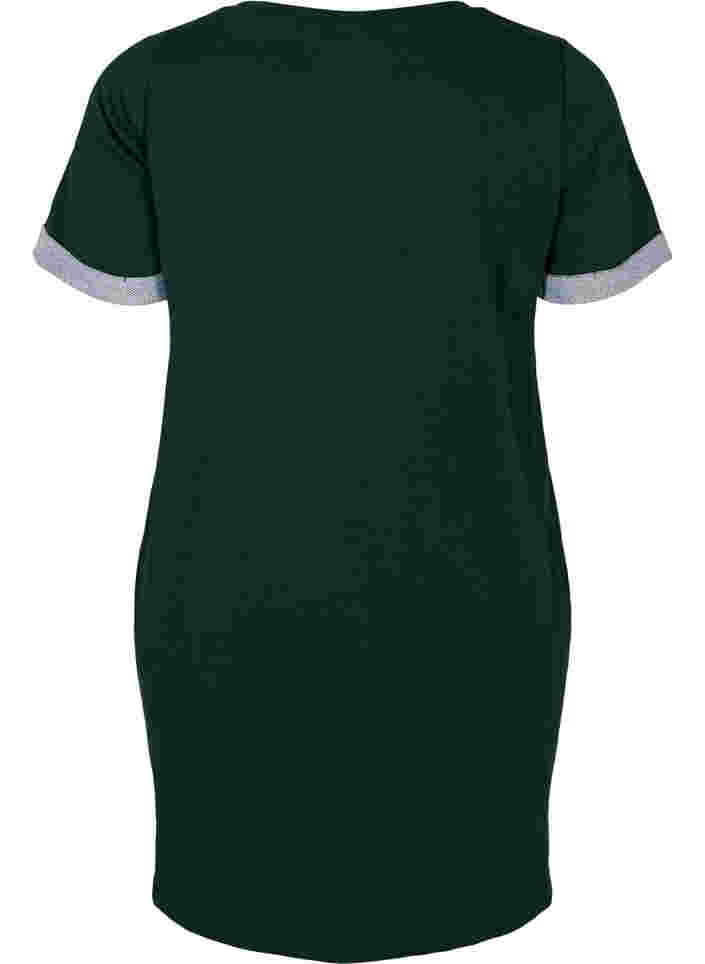 Kjole med korte ermer og splitt, Scarab, Packshot image number 1
